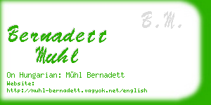 bernadett muhl business card