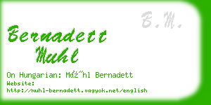 bernadett muhl business card